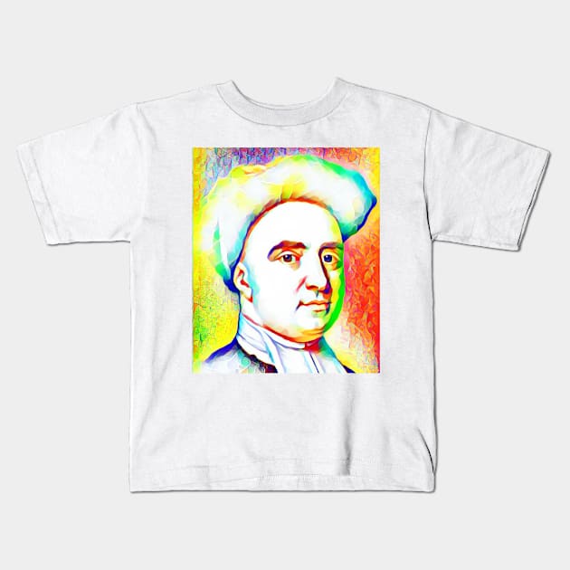 George Berkeley Colourful Portrait | George Berkeley Artwork 11 Kids T-Shirt by JustLit